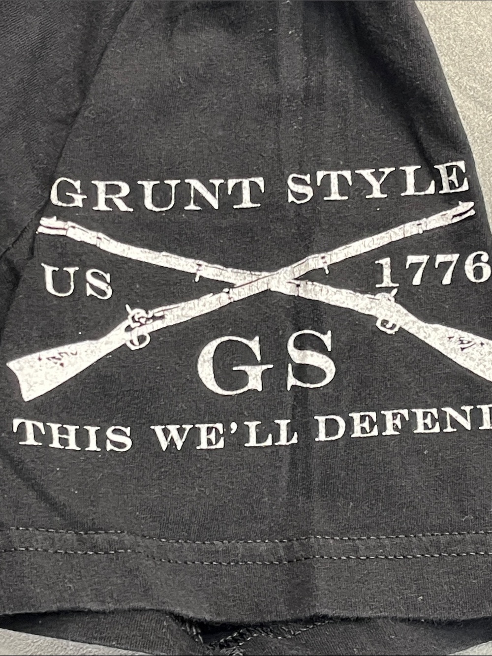 Grunt Style Rifle Flag T-Shirt XXL Black Patriotic USA Military
